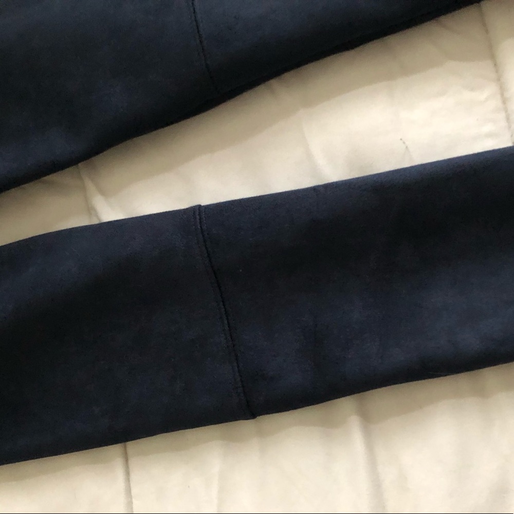 Suede Navy blue Leggings